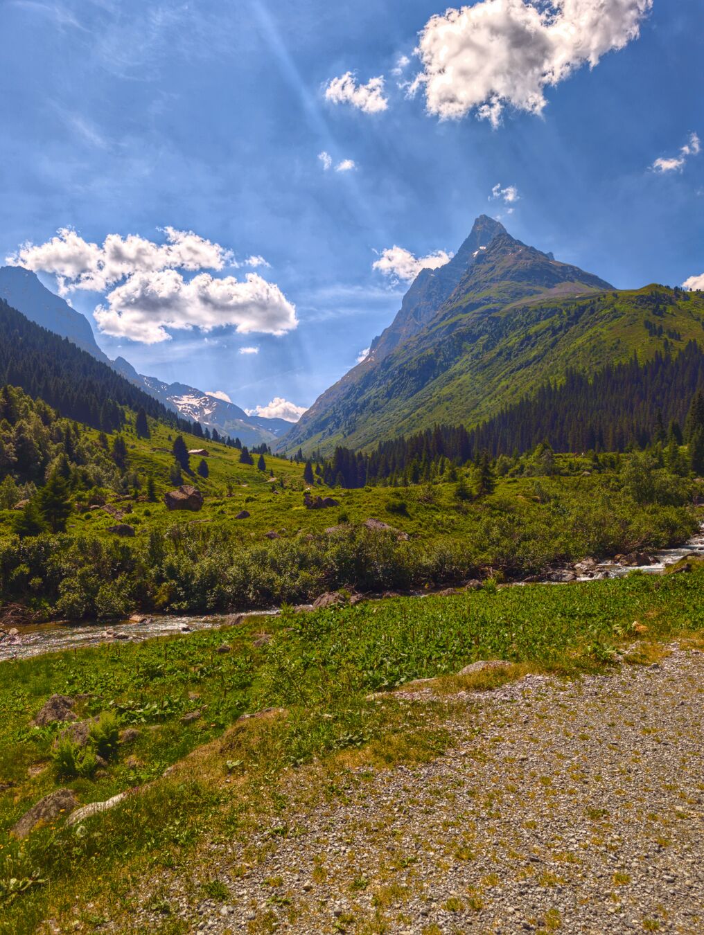 Green mountain landscape